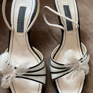 Alberta Ferretti White Leather Wedding Bridal Stiletto Sandals Heels Size 36 / 6